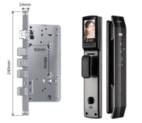 Smart Steel Door Lock Wifi Tuya Smart 3D Face Recognition Fingerprint