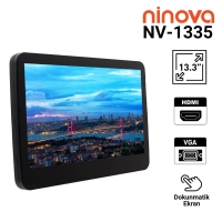 Ninova 13.3" HDMI/VGA Industrial Panel – NV-1335 (Touch/USB/No Headphone)