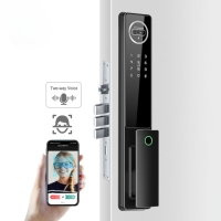 Ninova Akıllı Çelik Kapı Kilidi NAK19 Wifi Tuya Akıllı 3D Yüz Tanıma Parmak İzi