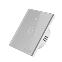 Ninova Zigbee Smart Glass Panel Switch 1 Gang - Silver