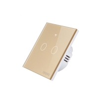 Ninova Zigbee Smart Glass Panel Switch 2 Gang - Gold