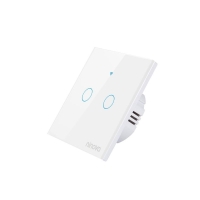 Ninova Zigbee Smart Glass Panel Switch 2 Gang - White