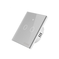Ninova Zigbee Smart Glass Panel Switch 2 Gang - Silver