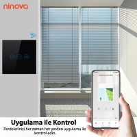 Ninova Zigbee Perde Panjur Anahtarı (Siyah)