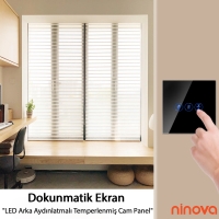 Ninova Zigbee Perde Panjur Anahtarı (Siyah)